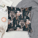 Damon Collage Soft High-Density Material Throw Pillow
