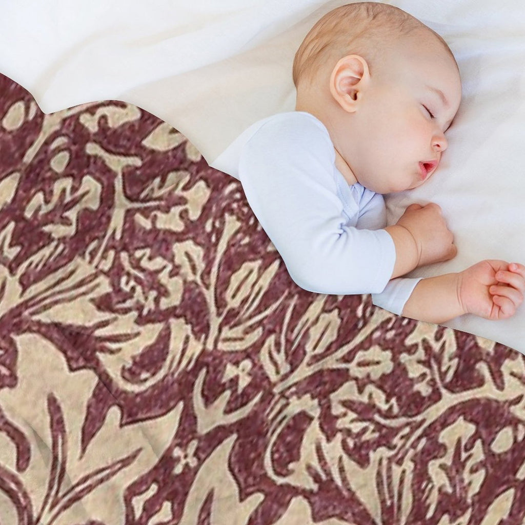 William Morris Brer Rabbit (burgundy) Pattern Shrink-resistant Throw Blanket