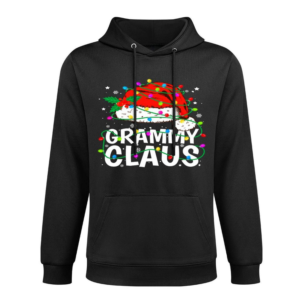 Grammy Claus Christmas Lights Pajama Family Matching Relaxed Fit Hoodie