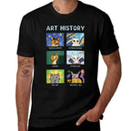 Art History Cats Fine Arts Cat for Art Collector  Cotton T-Shirt