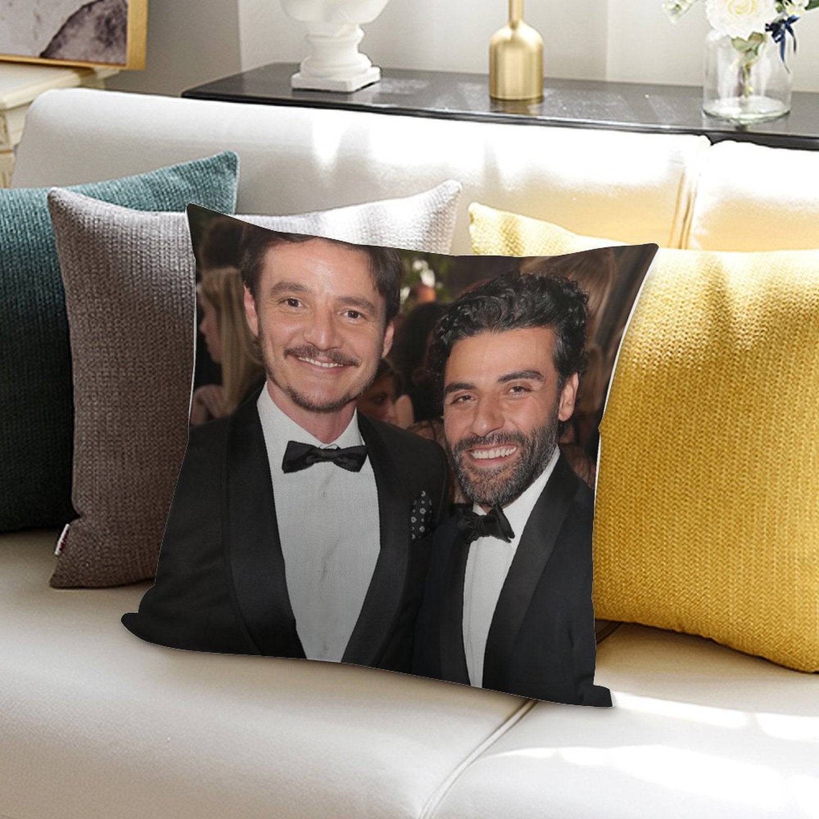 Oscar Isaac & Pedro Pascal Soft Anti-Pilling Throw Pillow