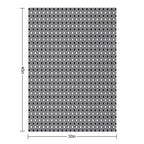 Classy Black And White Double Outline Diamonds And Dots Travel-friendly Throw Blanket