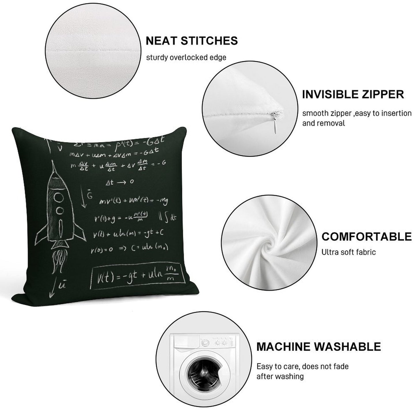 Rocket Science Soft Bedroom Essential Throw Pillow