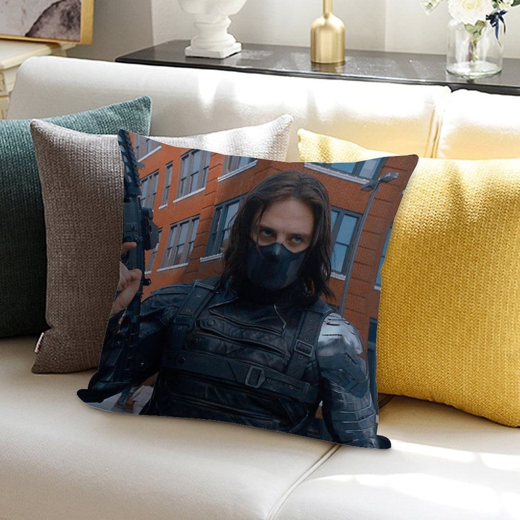 Hot Winter Soldier Soft Reinforced Edging Throw Pillow