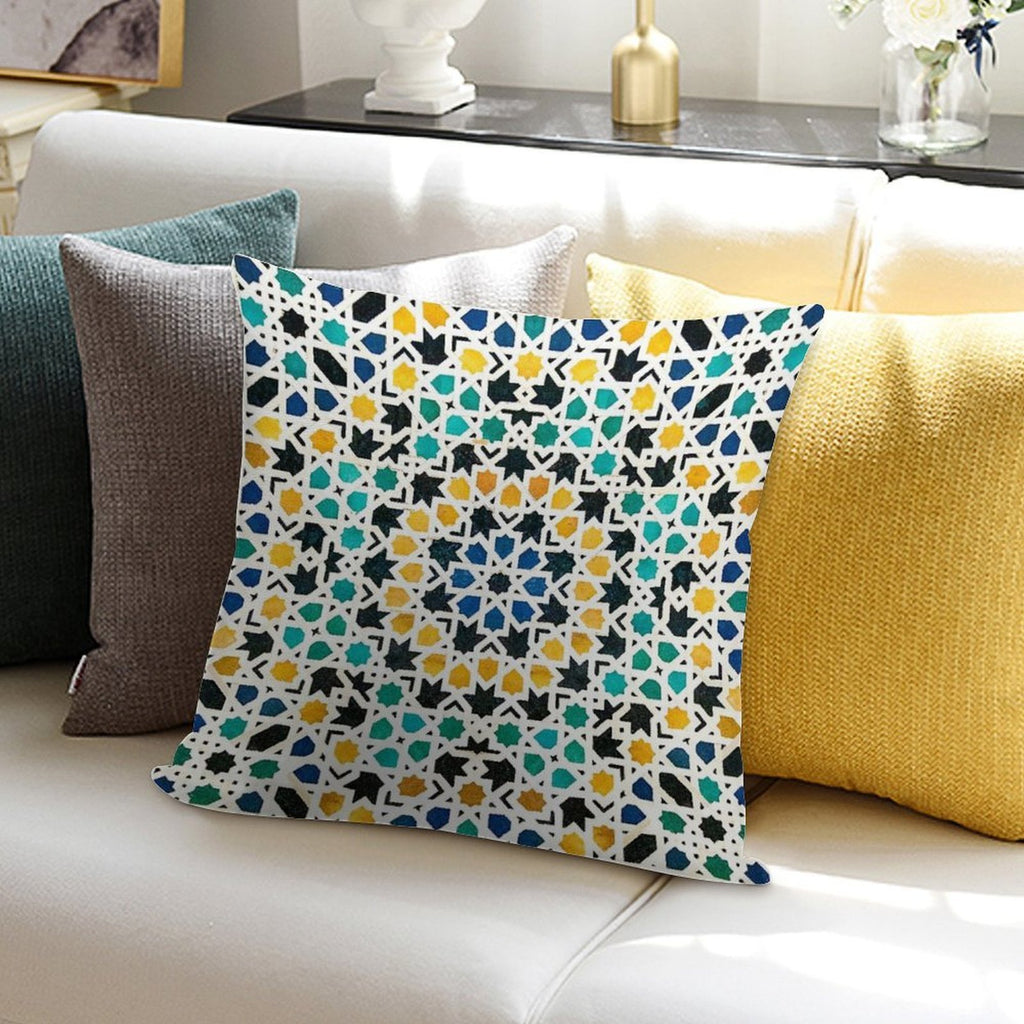 Alhambra Tessellation Soft Skin-Friendly Throw Pillow