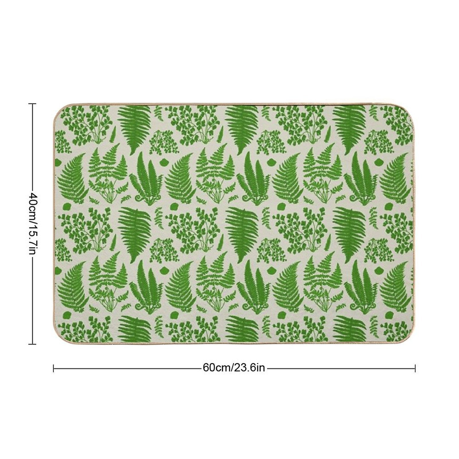 Vintage Fern Botanical  Long-Lasting Bath Mat