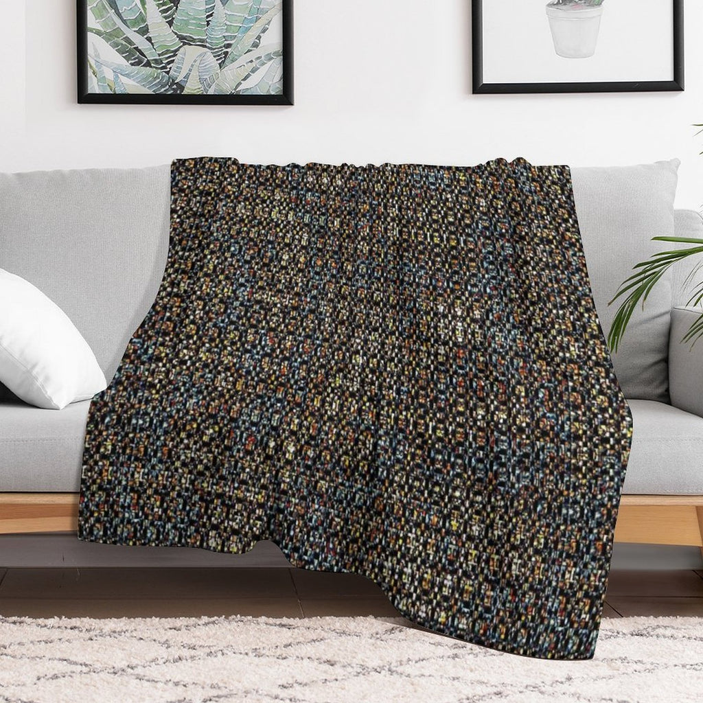 Distressed Colorful Pattern. Multi-functional Throw Blanket