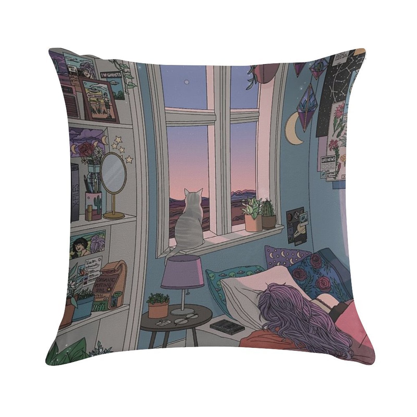 Early Morning Soft Bedroom Essential Throw Pillow
