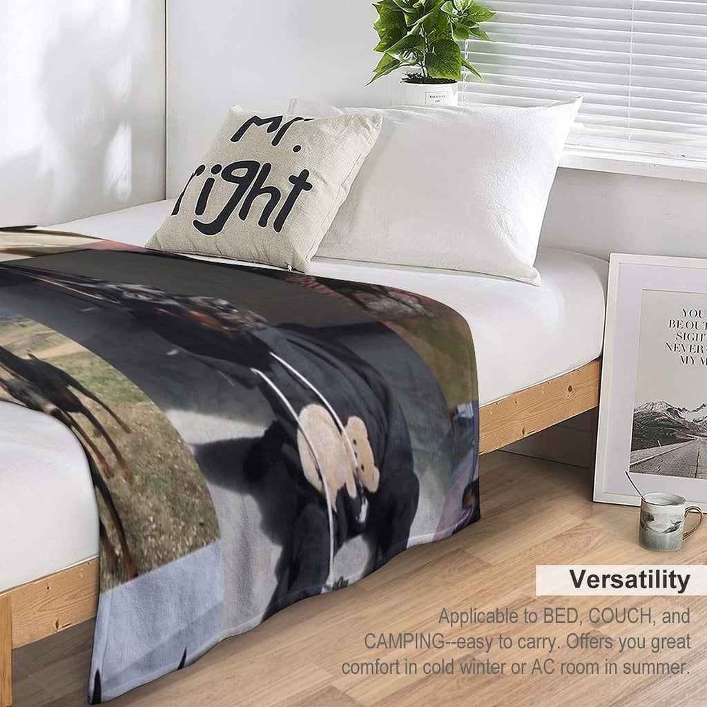 The Dobermann Collage Premium Throw Blanket