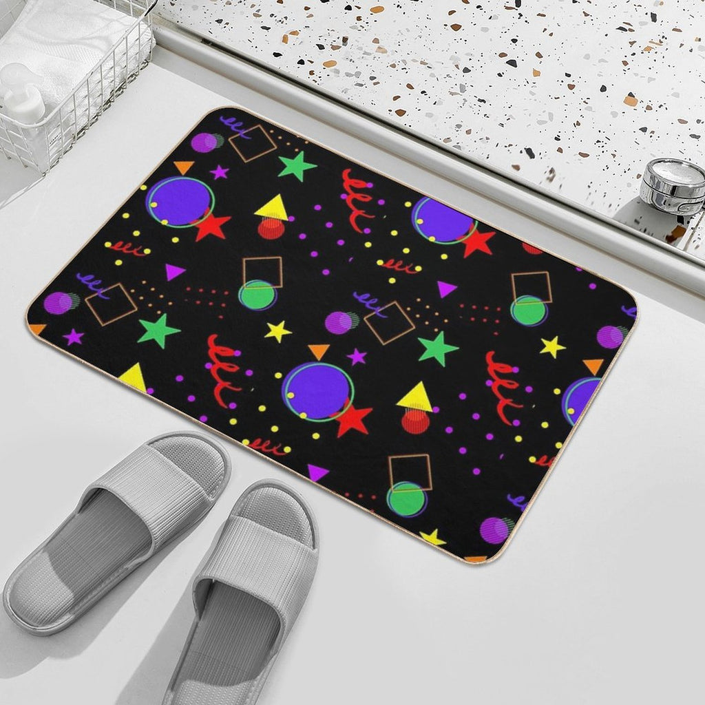 Rainbow Arcade Carpet  Rapid-Drying Bath Mat