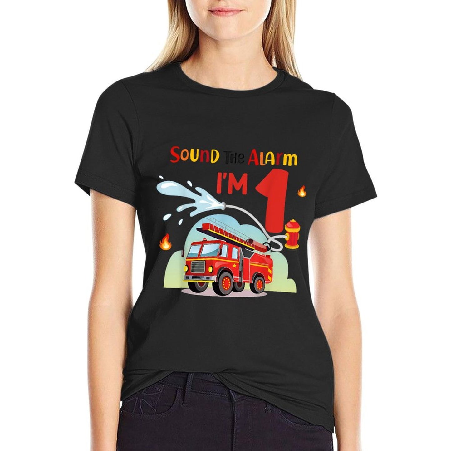 Sound The Alarm I’m First Years Old Birthday Boy 1 Years  Durable T-Shirt