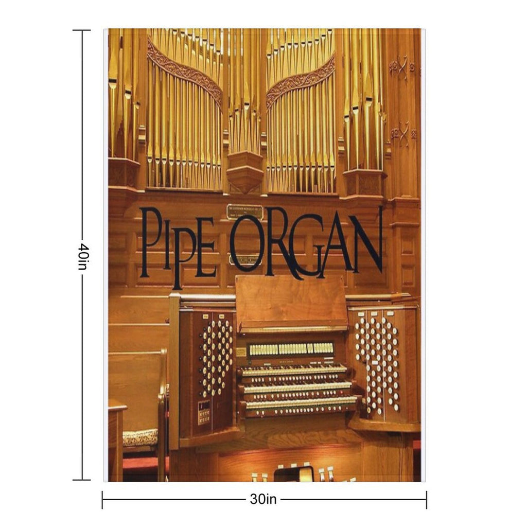 Big Pipe Organ Easy Care Throw Blanket