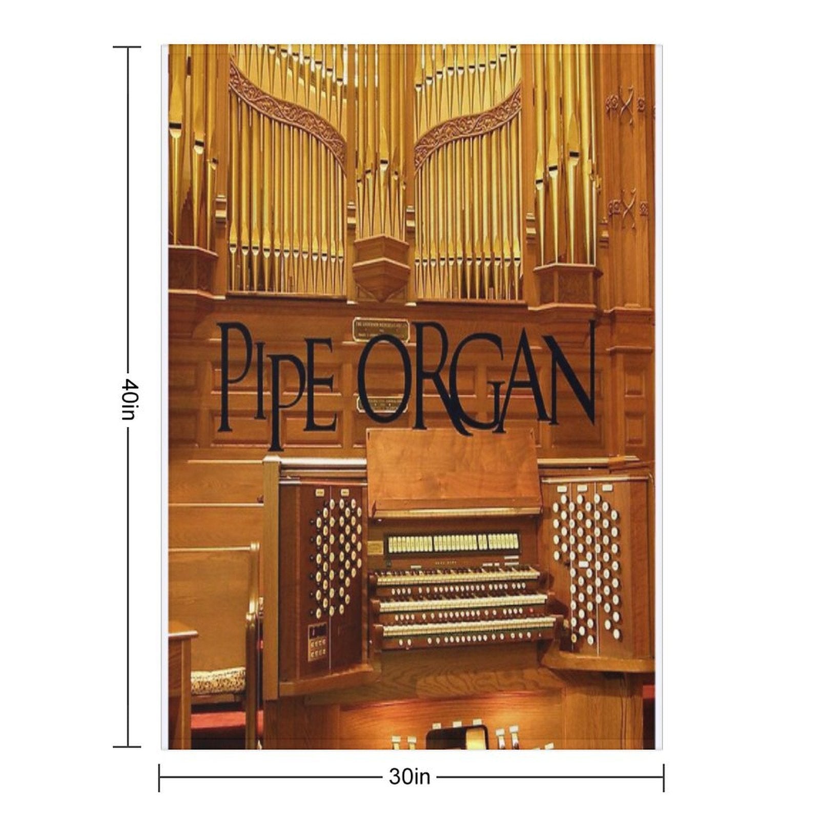 Big Pipe Organ Easy Care Throw Blanket