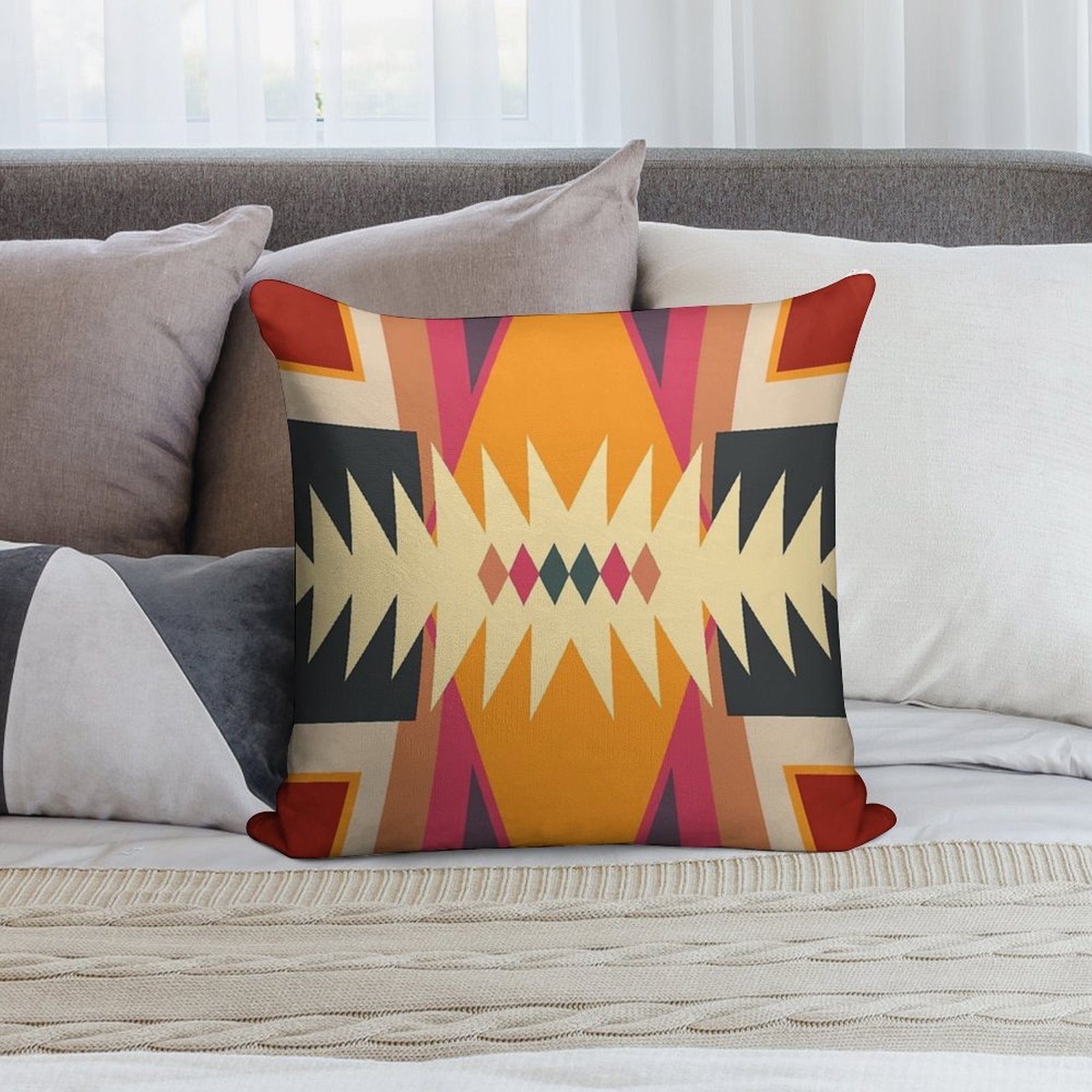 Navajo Design Eight Soft Skin-Friendly Throw Pillow