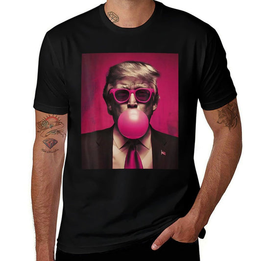 Trump Pink Bubblegum Trump Blowing Bubble Gum Vote Trump Comfortable T-Shirt