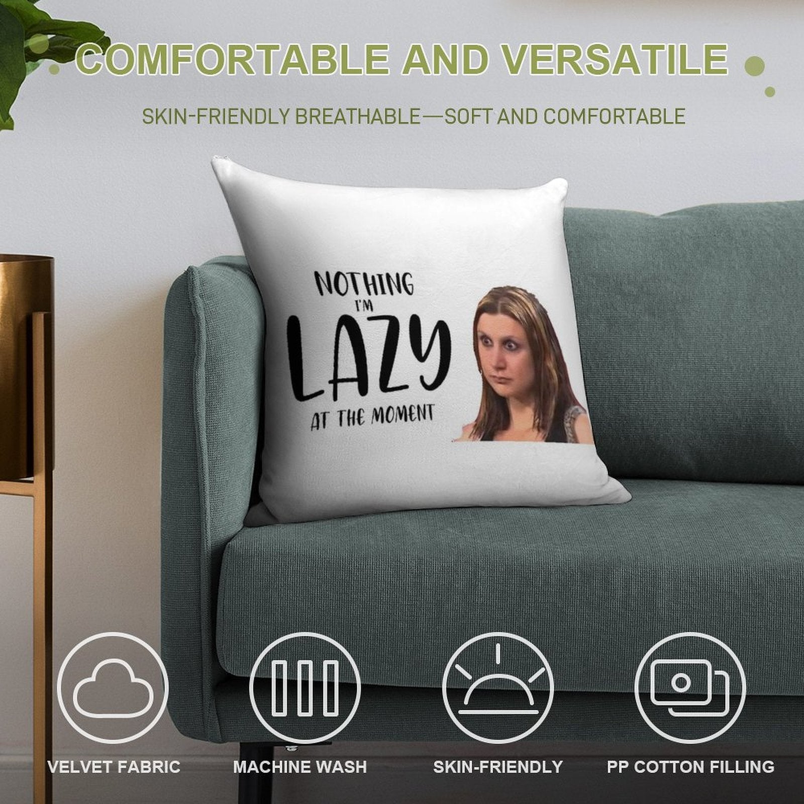 Xfactor Evil Rachel Soft Washable Throw Pillow