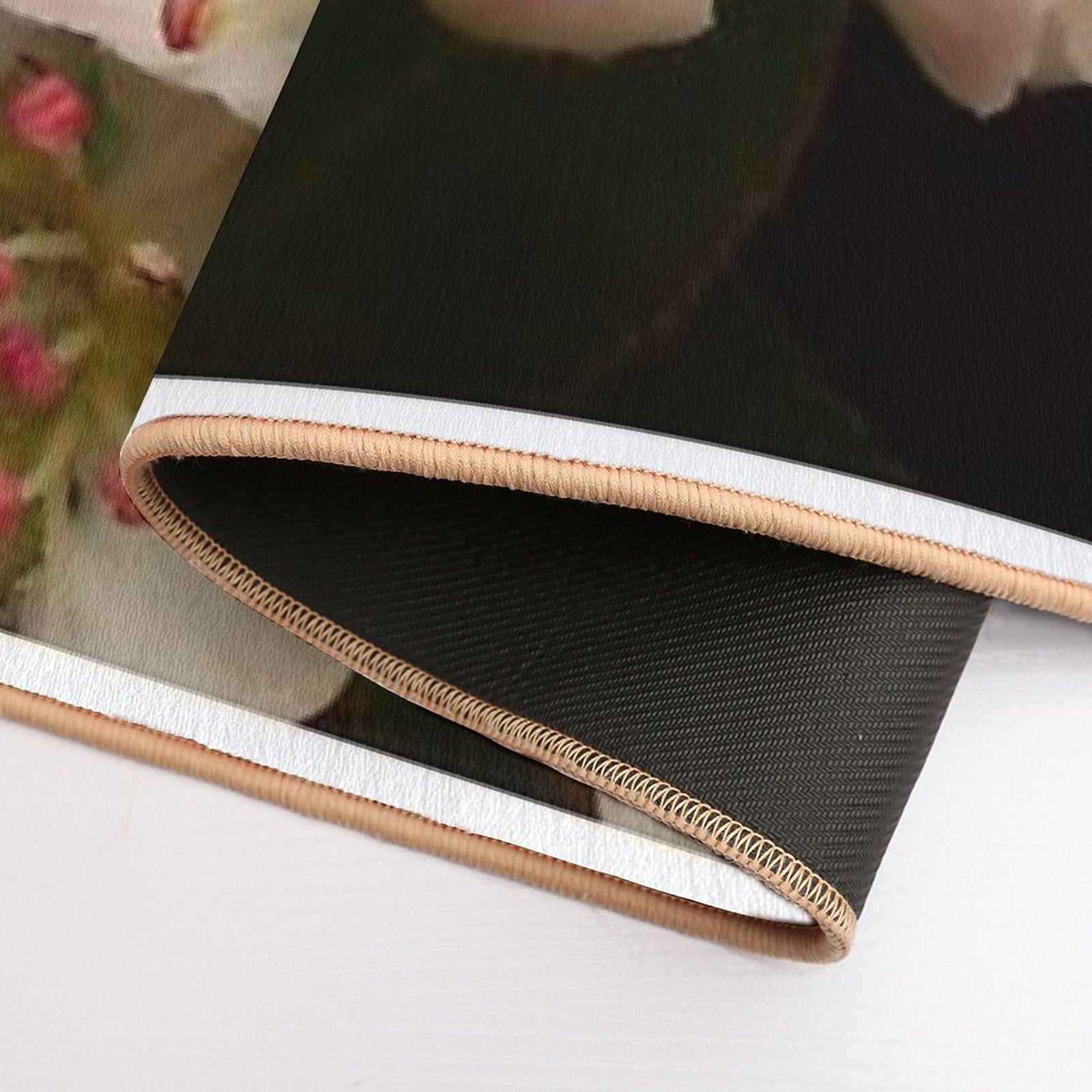 Macro of Aronia Melanocarpa Blossoms White Flowers  Stain-Proof Bath Mat