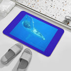 'Flying' Humpback Whale Calf - Moorea 2023  Toxin-Free Bath Mat