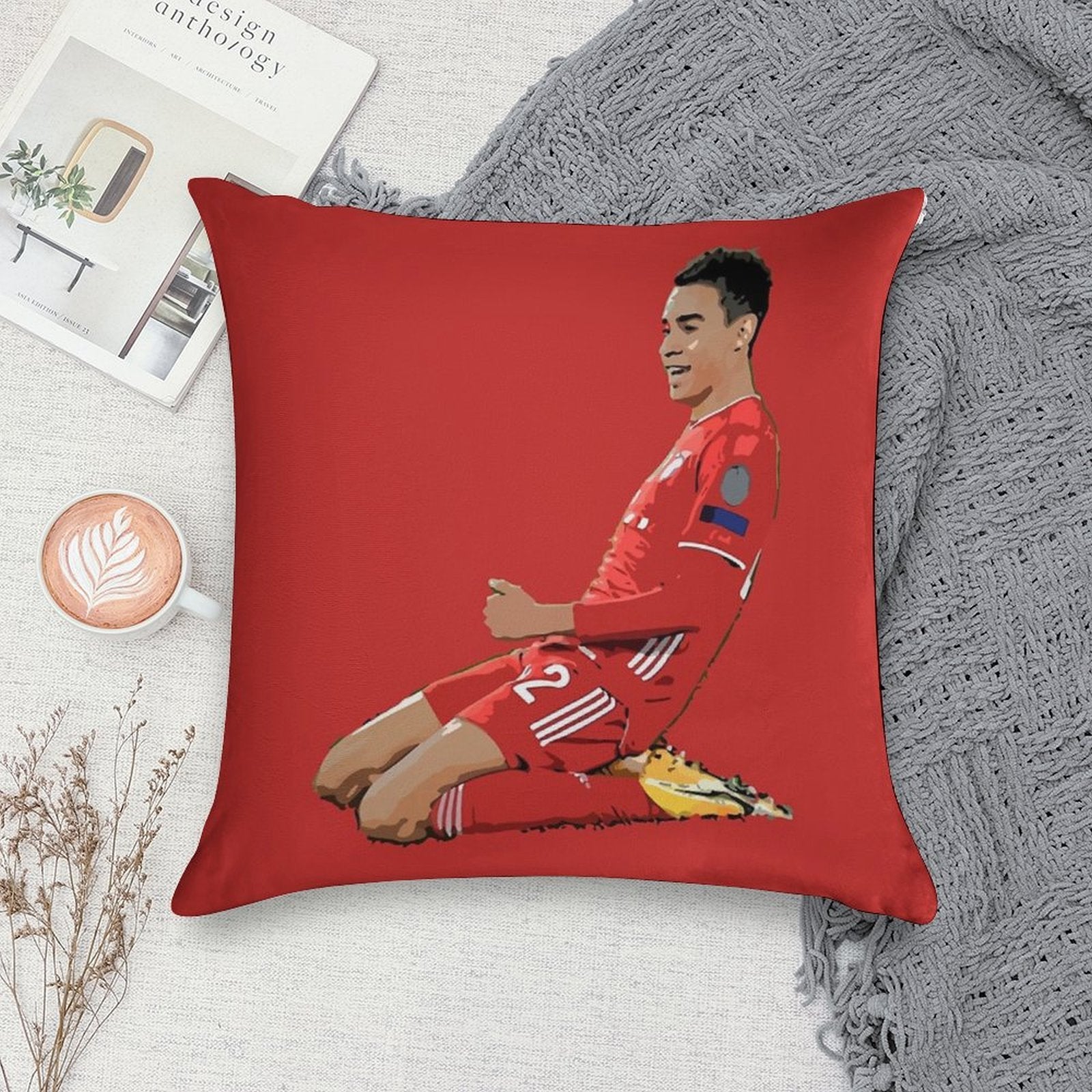 Jamal Musiala Soft Warmth Comfort Throw Pillow