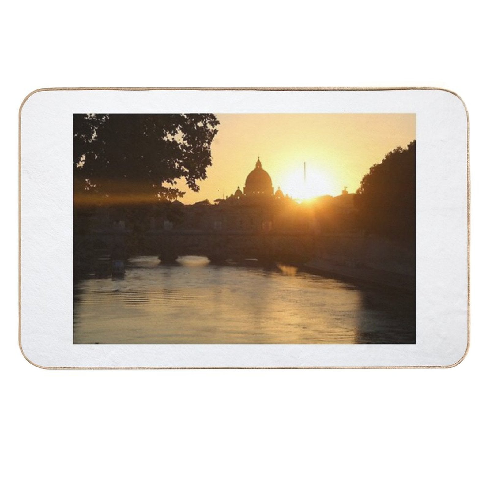 Rome Beautiful Sunset  Odorless Bath Mat