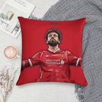 Mohamed Salah of Liverpool Soft Reinforced Edging Throw Pillow