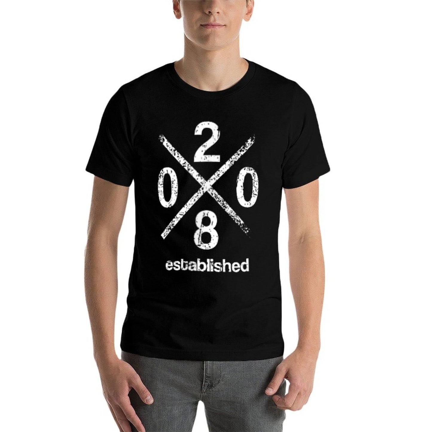 2008 Established, Born in 2008, 17 Years 17th Birthday  Trendy Pattern T-Shirt