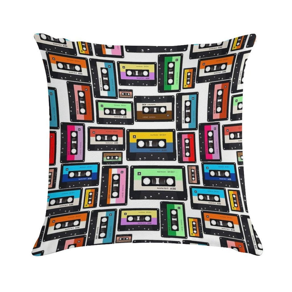 Cassette Vinyl Record Soft Durable Construction Throw Pillow