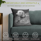 Bedlington Terrier Photo Soft Reinforced Edging Throw Pillow