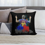 Messi Celebration Digital Artwork Soft Durable Construction Throw Pillow