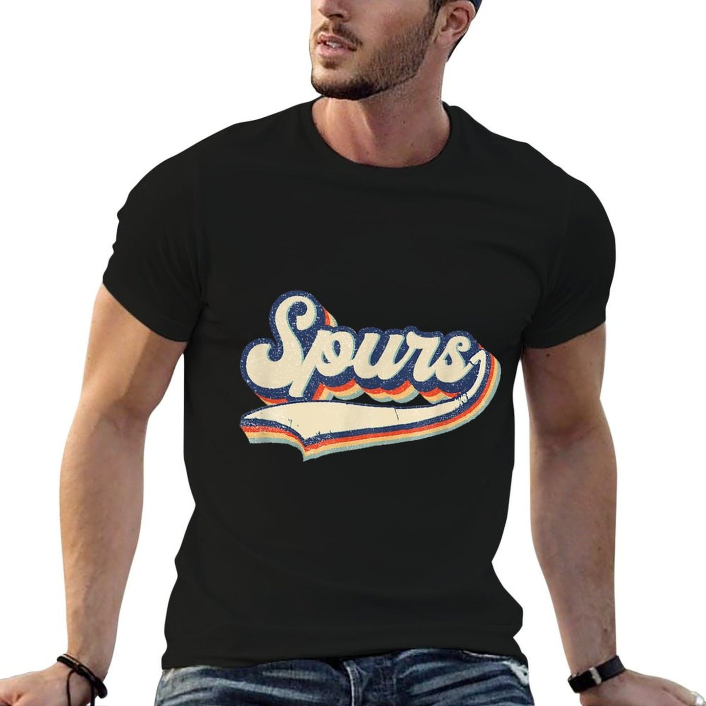 Spurs Name Vintage Retro Gift Men Women Boy Girl  Durable T-Shirt