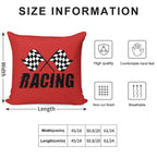 Racing Flags Checkered Flag Car Window Bumper Decal Soft Fade-Resistant Throw Pillow