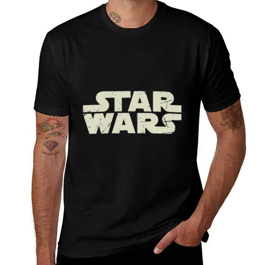 Star Wars Retro Pocket Logo Front And Back  Summer-ready Fabric T-Shirt