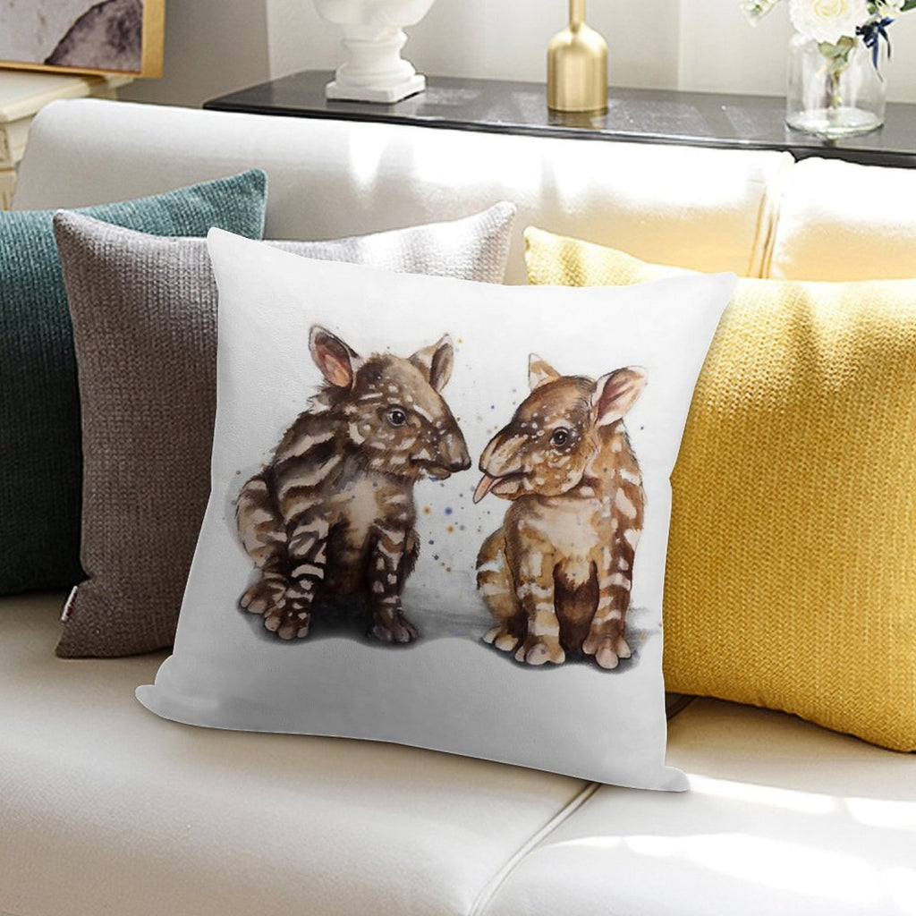 BABY TAPIRS Soft Home Decor Throw Pillow