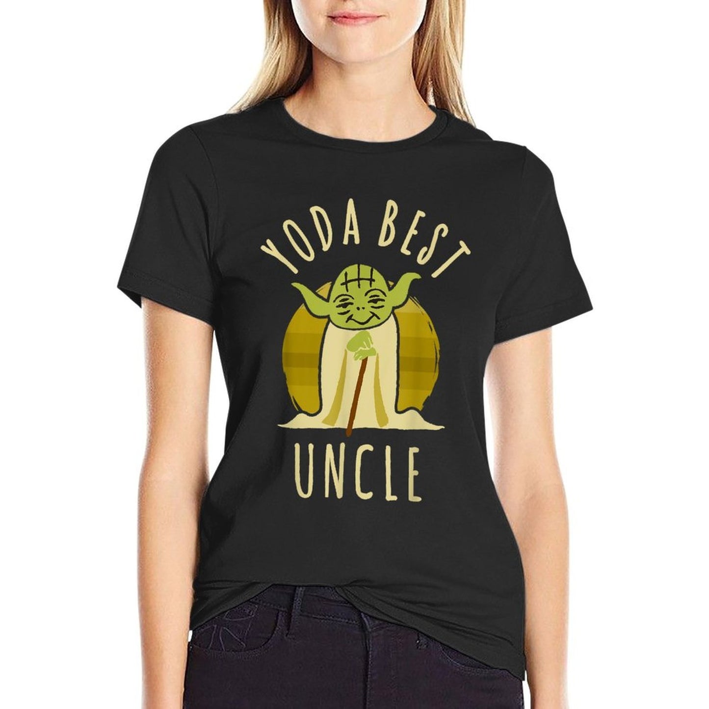 Star Wars Yoda Best Uncle Cartoon Yoda Disney+  Relaxed-fit T-Shirt