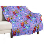 A Butterfly Is A Love Word Folded in Half Quick-dry Throw Blanket