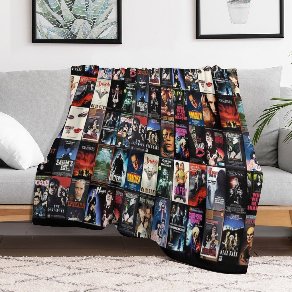 VAMPIRES - VHS & DVD ARTWORK Eco-conscious Throw Blanket