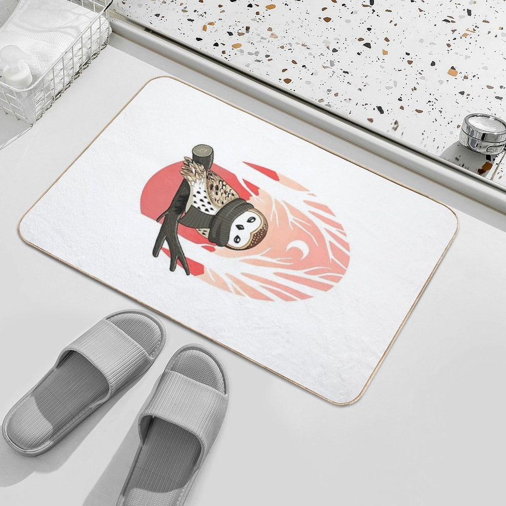 Winter Owl  Easy Maintenance Bath Mat