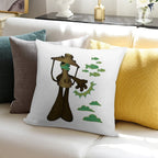 Airy Hfjone Again Soft Short Plush Fabric Throw Pillow