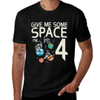 Kids 4th Birthday Astronaut Give Me Space 4 Years Old Boys Kids  High-quality Stitching T-Shirt