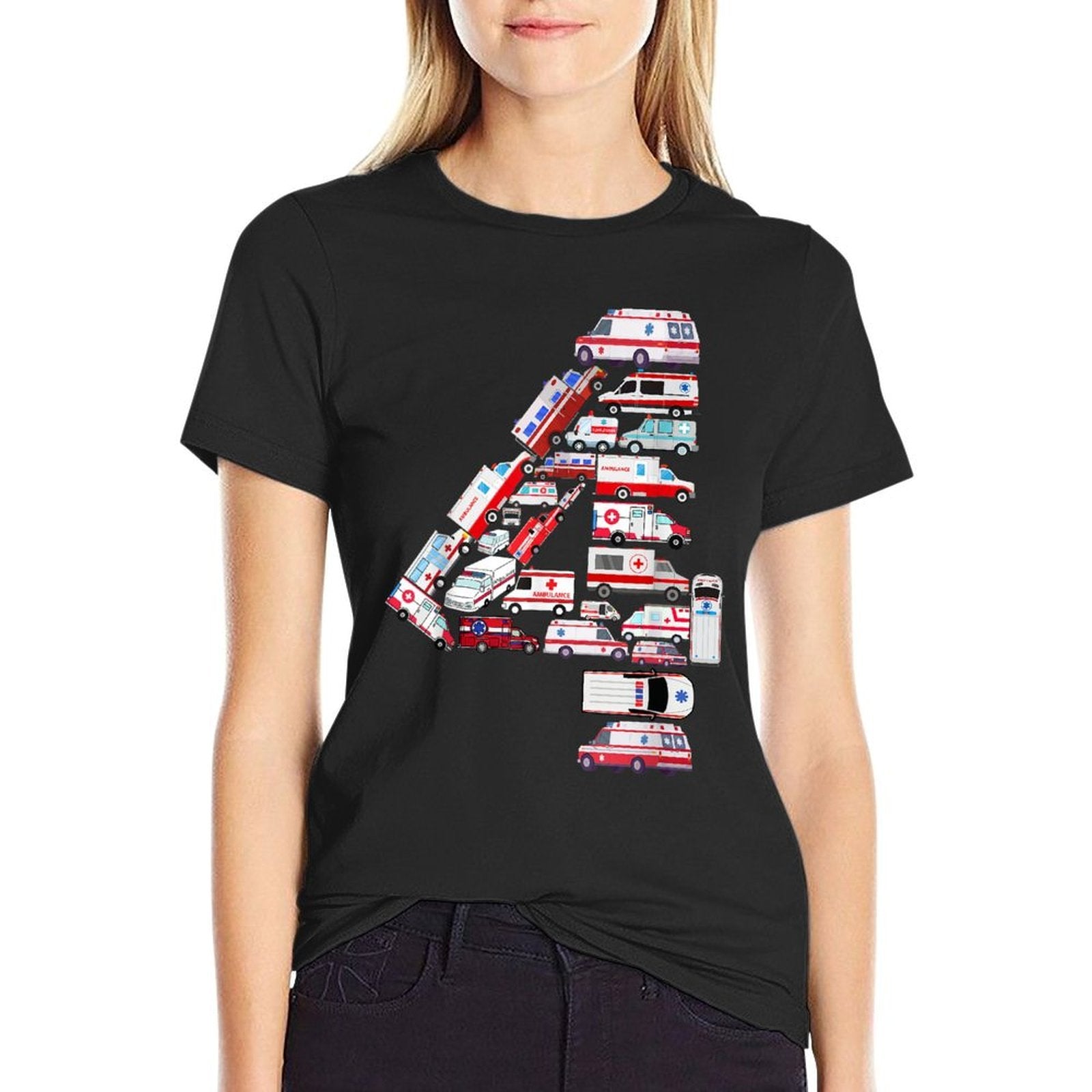 Rescue Ambulance Themed 4th Birthday Kids Boys 4 Years Old  Eco-friendly Material T-Shirt
