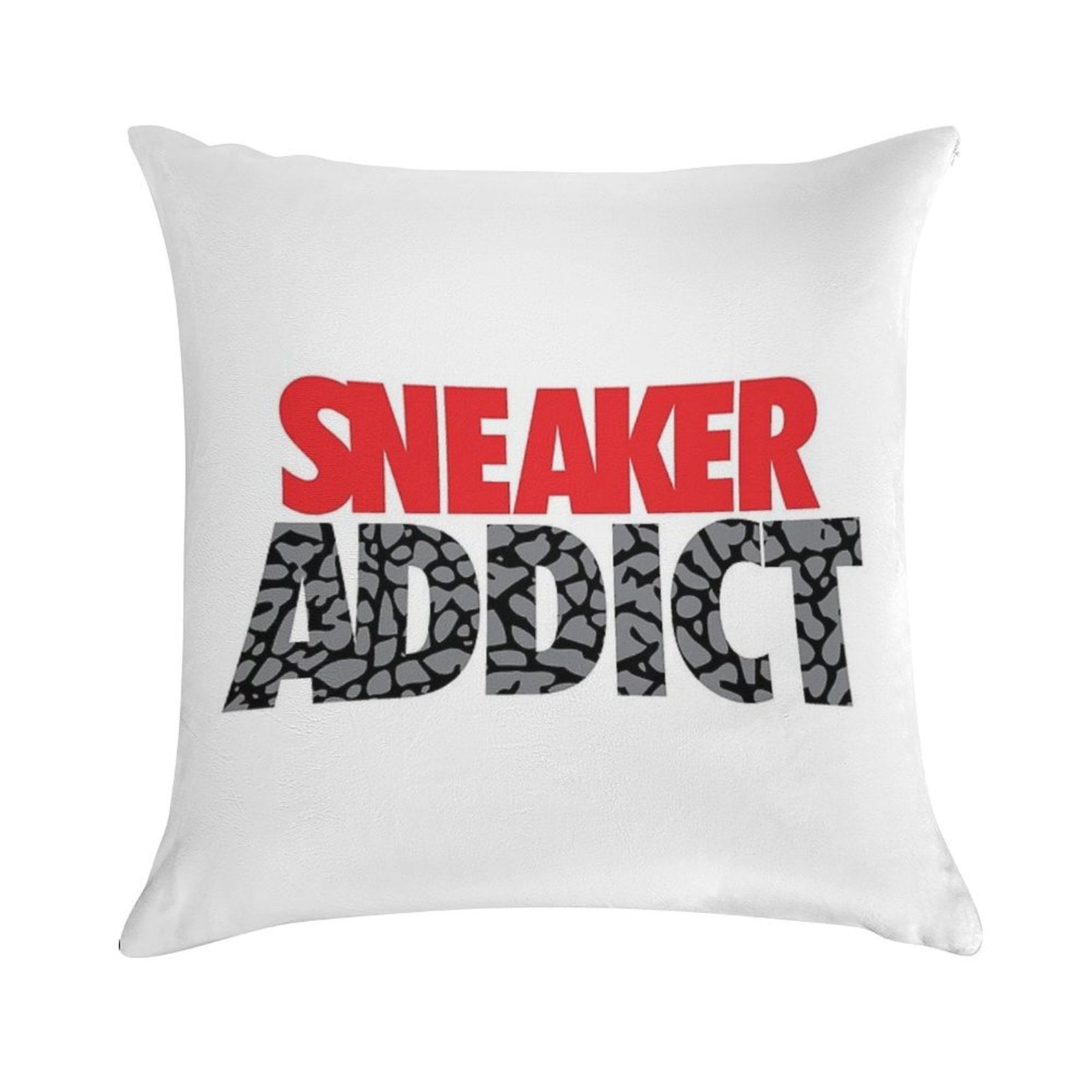 Sneaker Addict Cement Soft Bedroom Essential Throw Pillow