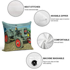 Eicher Diesel Tractor Soft Skin-Friendly Throw Pillow