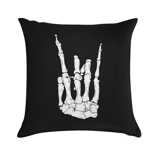 Skeleton Rocker Hand Soft Multiple Sizes Throw Pillow