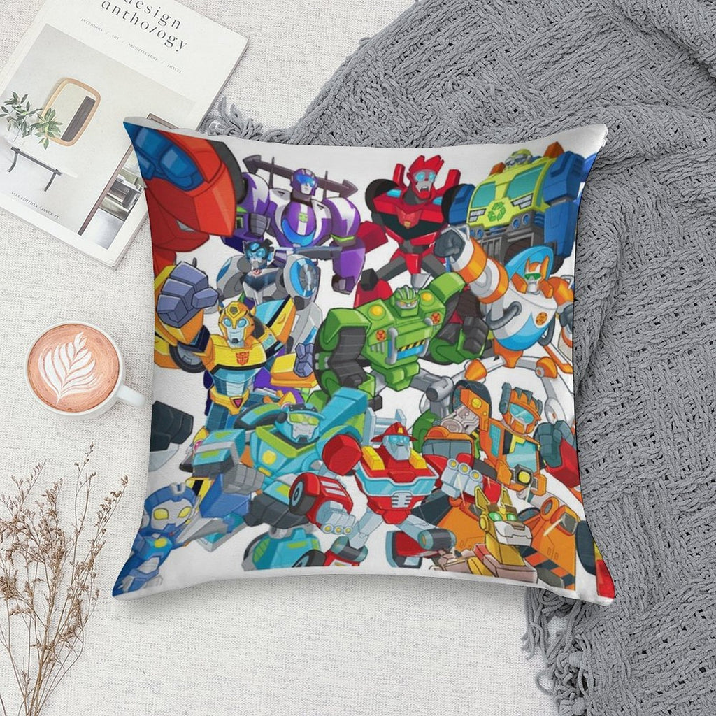 Transformers Rescue Bots Full Team Soft Washable Throw Pillow