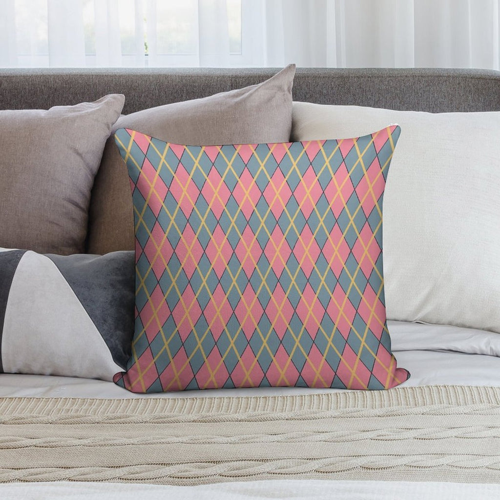Howl's Argyle Soft Hidden Zipper Throw Pillow