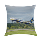 Ryanair Boeing 737-8AS Soft Shrink-Resistant Throw Pillow