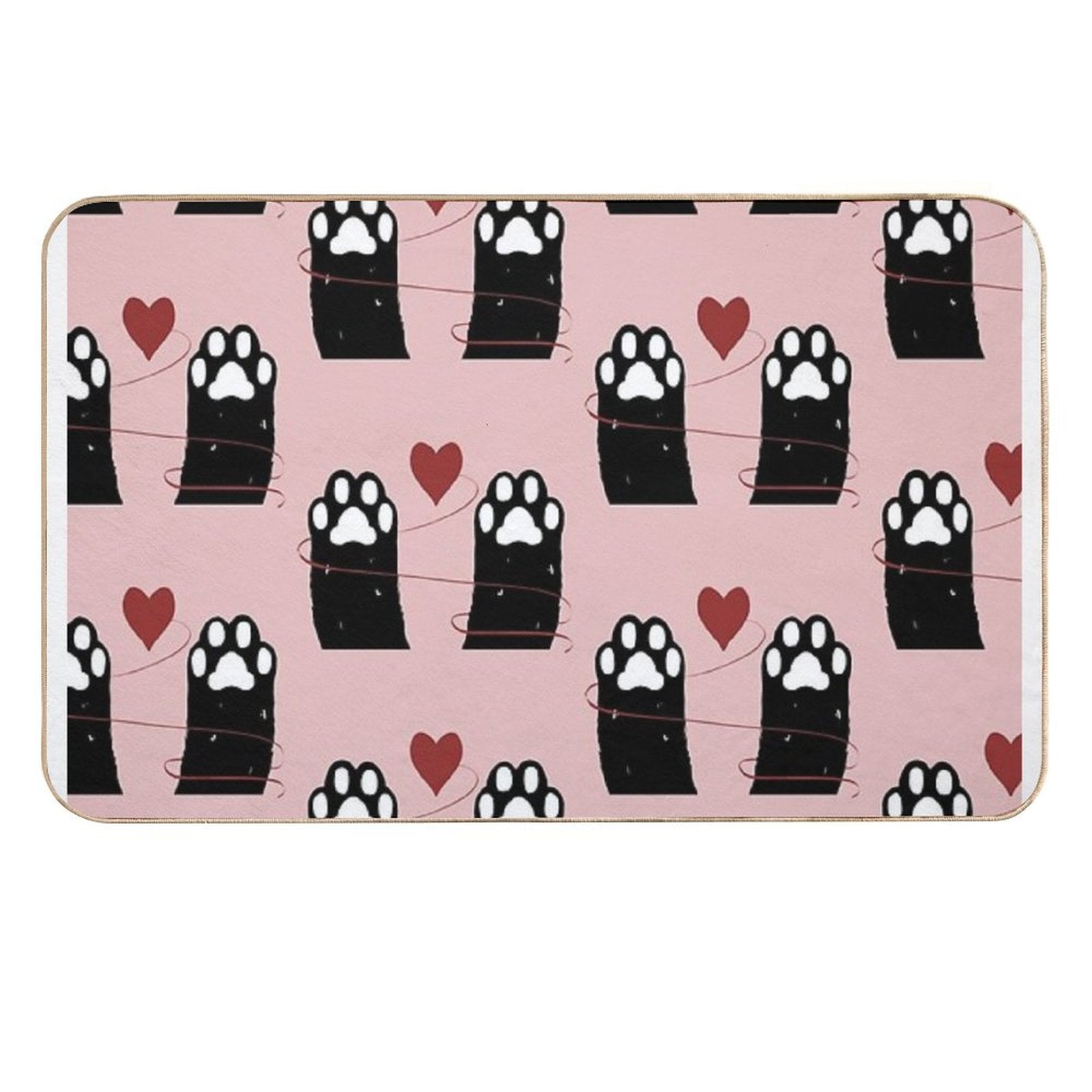 Pattern of Heart Connect  Non-Slip Bath Mat
