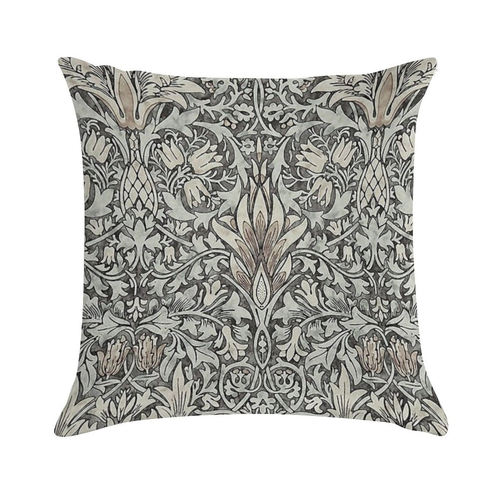 William Morris Snakeshead (grey) Pattern Soft Gift Ready Throw Pillow