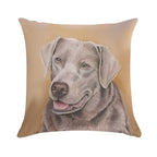 Silver Labrador Retriever Soft Fade-Resistant Throw Pillow