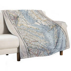Vintage Map of The Chesapeake Bay Versatility Throw Blanket
